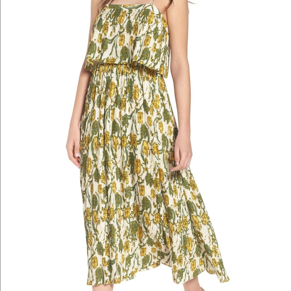 Leith Pleated Midi Dress